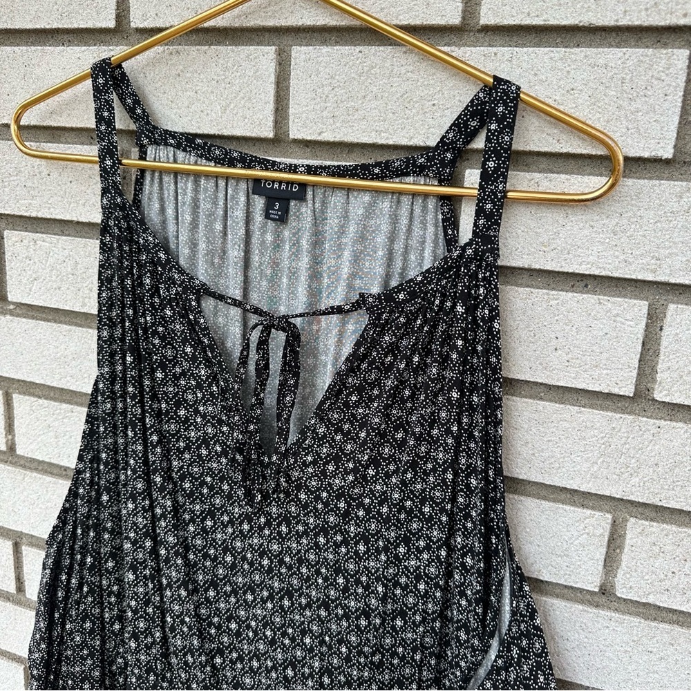 Torrid Multi-Color Border Print Challis Cold Shou… - image 5